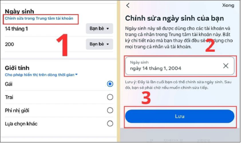 Đổi ngày sinh trên Facebook trên điện thoại, máy tính nhanh chóng