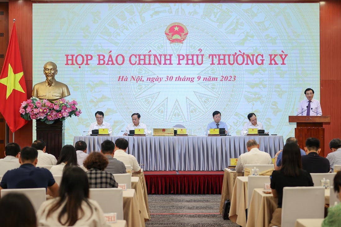 CẬP NHẬT: Họp báo Chính phủ thường kỳ tháng 9/2023 - Ảnh 1.