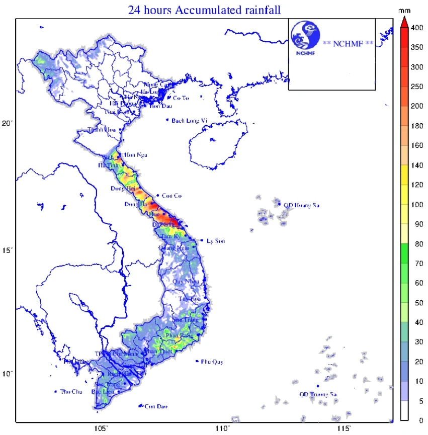 Tin tức thời tiết hôm nay, 15.10.2023: Mưa lớn từ Hà Tĩnh đến Bình Định - Ảnh 1.