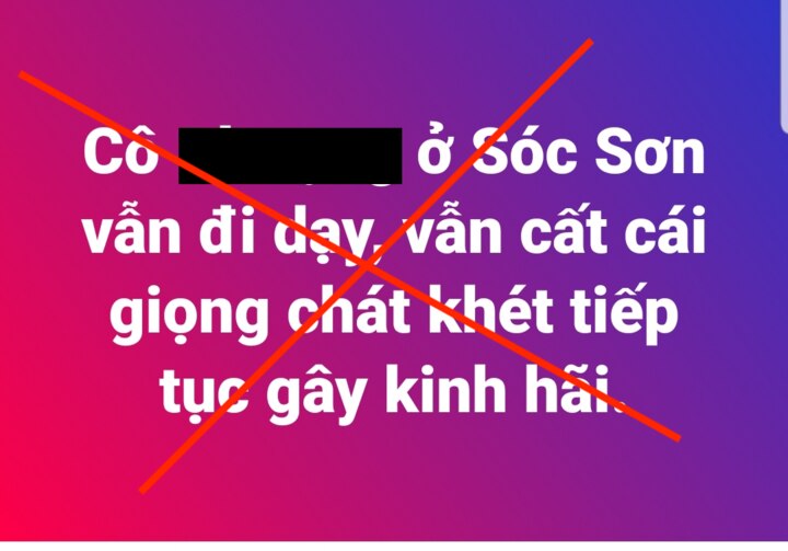 Thông tin giả mạo liên quan đến sự việc cô giáo bắt học sinh quỳ trước cửa lớp. (Ảnh chụp màn hình)