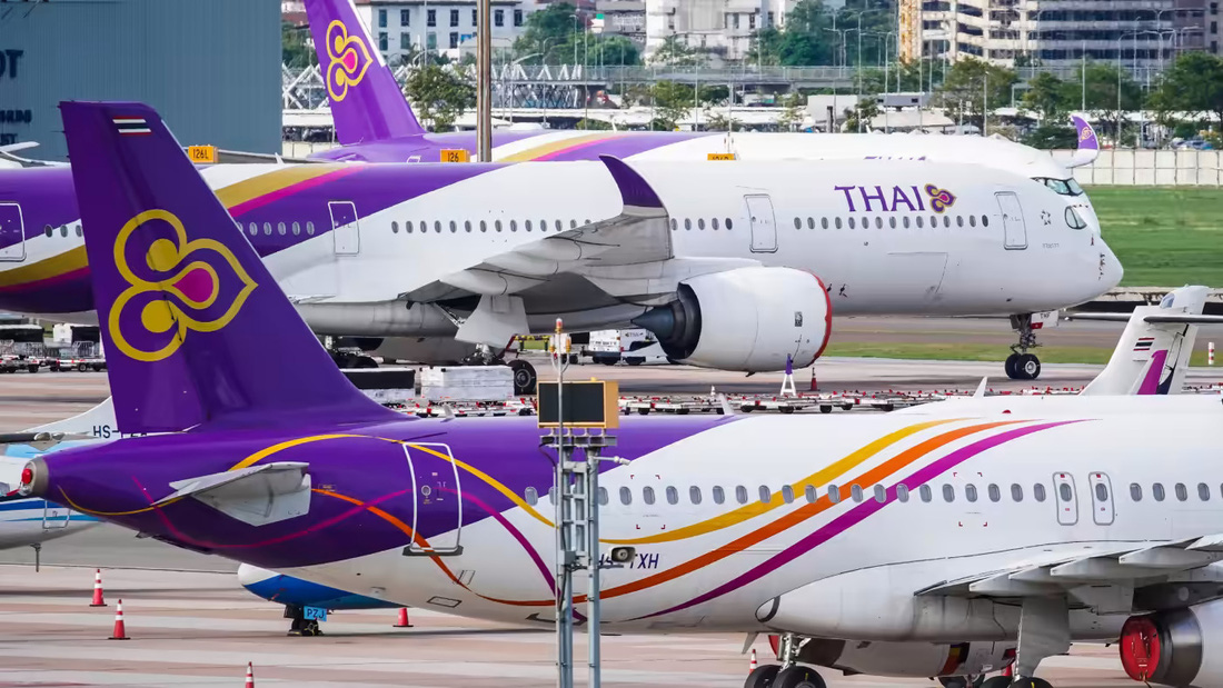 Máy bay của hãng hàng không quốc gia Thái Lan, Thai Airways - Ảnh: TTRW