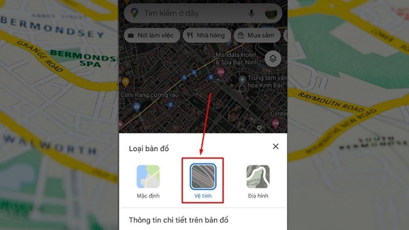 Xem Google Maps vệ tinh siêu đơn giản trên điện thoại và máy tính