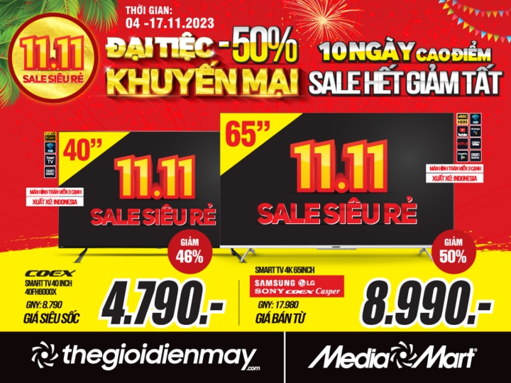 MediaMart siêu sale 11/11, 10 ngày sale hết giảm tất đến 50% - 2