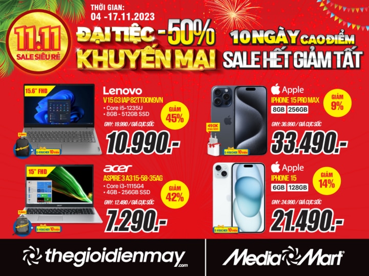 MediaMart siêu sale 11/11, 10 ngày sale hết giảm tất đến 50% - 5