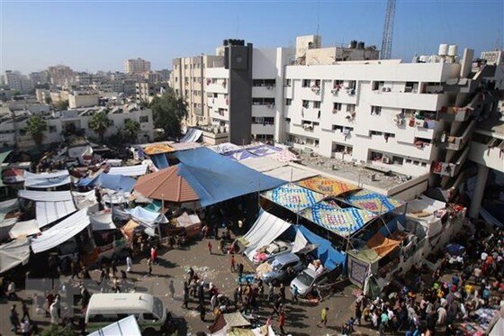 Bệnh viện Al-Shifa ở Gaza, ngày 7-11-2023. Ảnh: TTXVN