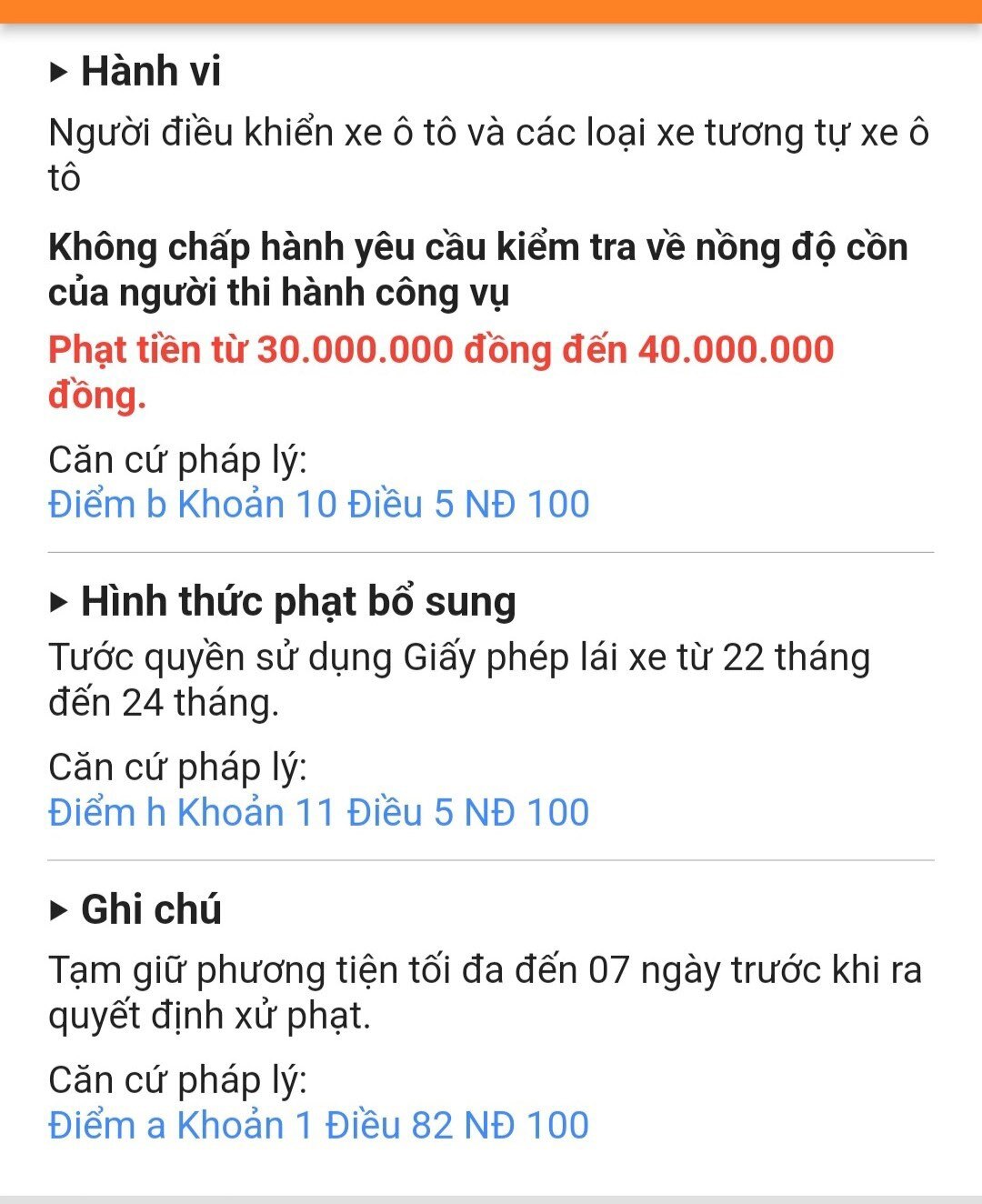 Không chấp hành yêu cầu kiểm tra về nồng độ cồn sẽ bị xử phạt thế nào?