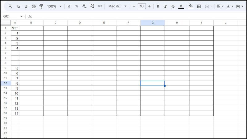 4 cách chèn nhiều dòng trong Google Sheets đơn giản, hiệu quả