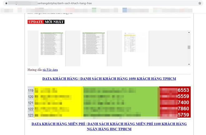 Nhiều thông tin cá nhân của khách hàng với đầy đủ tên, số điện thoại, email, địa chỉ nhà ở (thậm chí cả mã căn hộ chung cư, biệt thự mua tại các dự án bất động sản)... được rao trên mạng. Ảnh: Thế Lâm. 