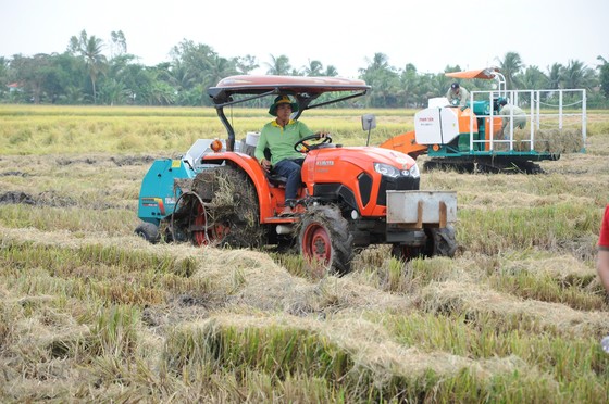 Máy cuộn rơm được xem là giải pháp hữu hiệu để loại bỏ tình trạng nông dân đốt rơm trên đồng sau khi thu hoạch lúa