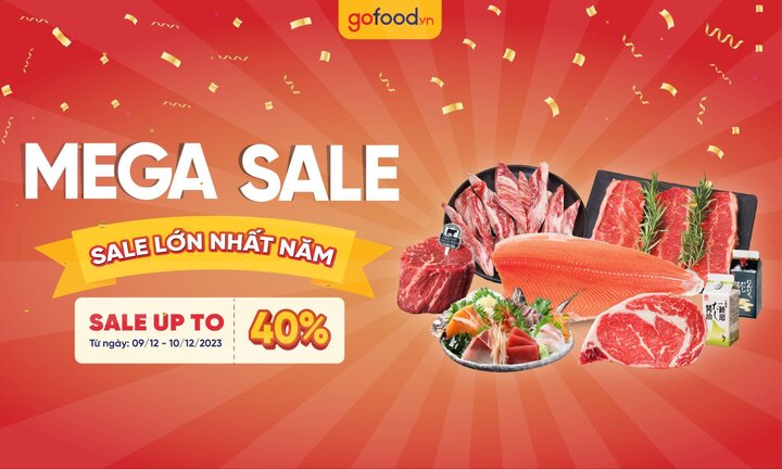 Gofood giảm giá Mega Sale đến 40% mặt hàng thực phẩm từ 9-10/12 - 2