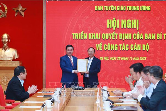 Đại tá Phạm Ngọc Phương giữ chức Trợ lý Bí thư Trung ương Đảng, Trưởng Ban Tuyên giáo Trung ương