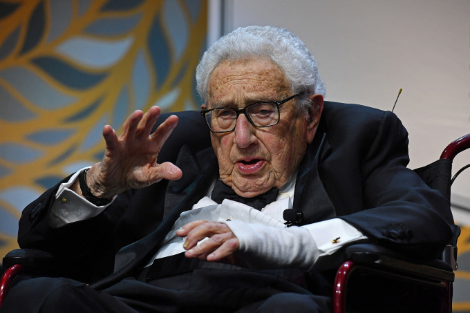 Cựu ngoại trưởng Mỹ Henry Kissinger tại New York, Mỹ ngày 24/10. Ảnh: AFP