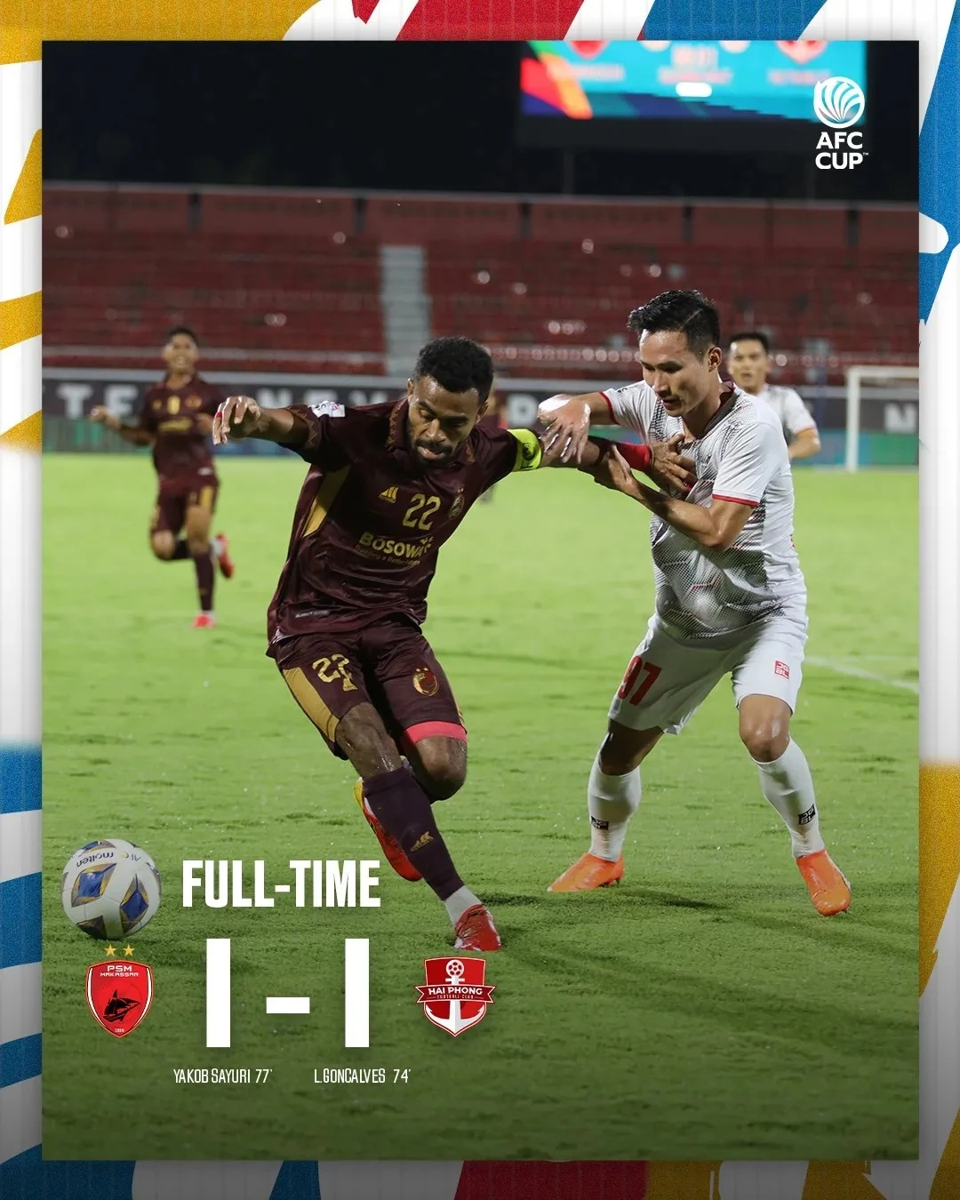 Hòa cay đắng đội bóng Indonesia, CLB Hải Phòng dừng chân ở AFC Cup - Ảnh 1.