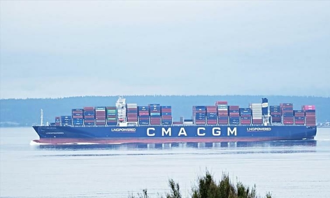 Tàu CMA CGM Symi. Ảnh: Marrine Time Traffic