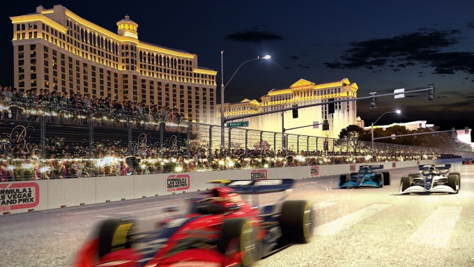 Phối cảnh một phần đường đua F1 Las Vegas cuối tuần này. Ảnh: F1