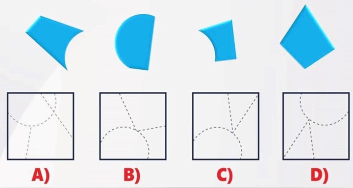 Từ bốn mảnh ghép ở trên có thể ghép được hình nào?