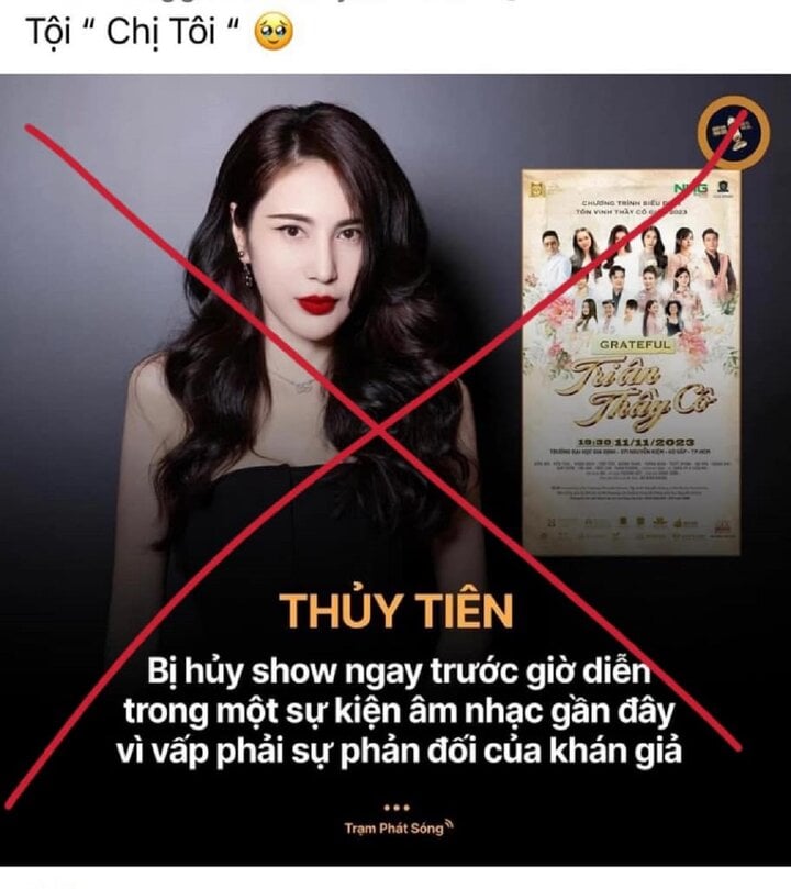 Mạng xã hội xuất hiện thông tin Thủy Tiên bị hủy show.