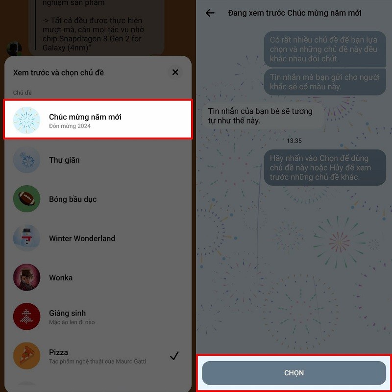 Cách đổi chủ đề năm mới trên Messenger vô cùng ấn tượng