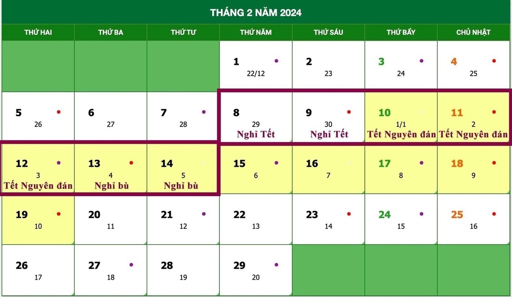 3 phương án nghỉ tết Nguyên đán 2024 cho người lao động tại doanh nghiệp - 1