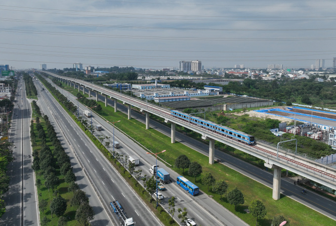 Metro Bến Thành - Suối Tiên ngày đầu chạy thử, 21/12/2022. Ảnh: Quỳnh Trần