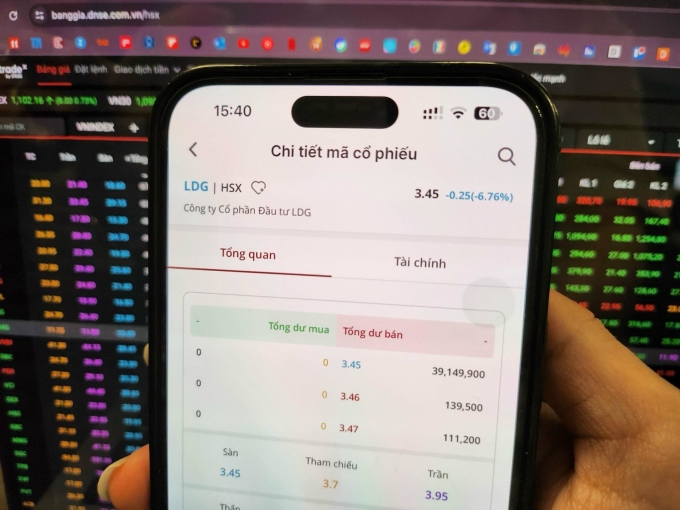 Nhà đầu tư đang theo dõi cổ phiếu LDG khi mã này liên tục trắng bên mua. Ảnh: Tất Đạt