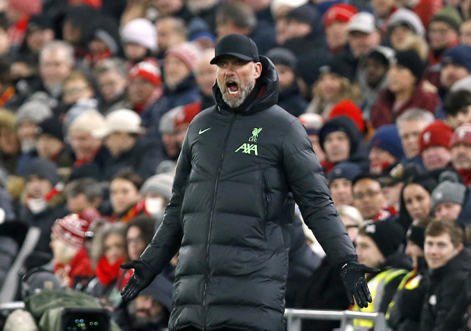 HLV Klopp phấn khích trong trận Liverpool thắng LASK Linz 4-0 ở lượt năm bảng E Europa League trên sân Anfield ngày 30/11. Ảnh: Reuters