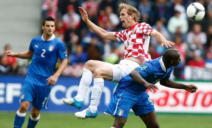 Croatia hòa Italy 1-1 ở vòng bảng Euro 2012, tại Ba Lan. Ảnh: Reuters