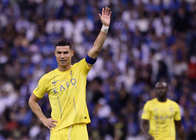 Ronaldo trong trận Al Nassr gặp Al Hilal tại Saudi Pro League vào ngày 1/12. Ảnh: Reuters