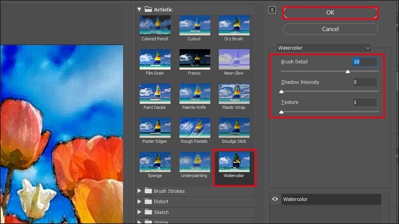 Cách làm tranh màu nước bằng Photoshop từ ảnh thật đơn giản nhất