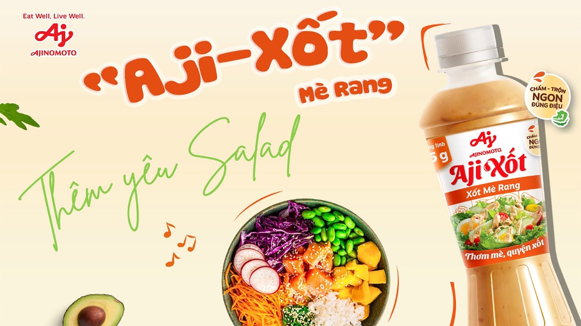 Xốt mè rang &quot;Aji-Xốt&quot; là giải pháp giúp các món rau ngon miệng, hấp dẫn hơn