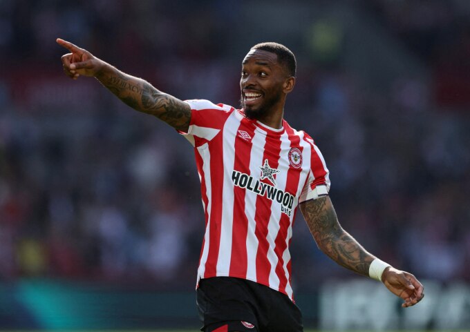 Tiền đạo Ivan Toney trong trận Brentford gặp Nottingham Forest vào ngày 29/4/2023. Ảnh: Reuters