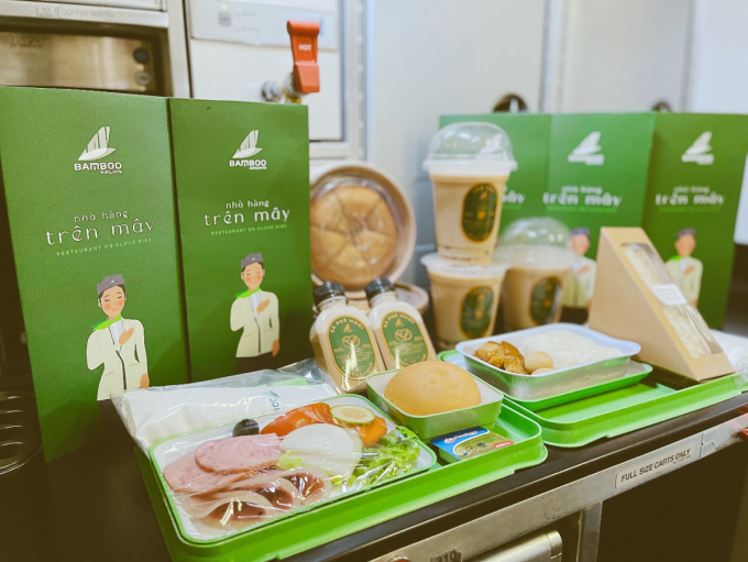 Thực đơn Nhà hàng trên mây được phục vụ trên chuyến bay của Bamboo Airways. Ảnh: Bamboo Airways