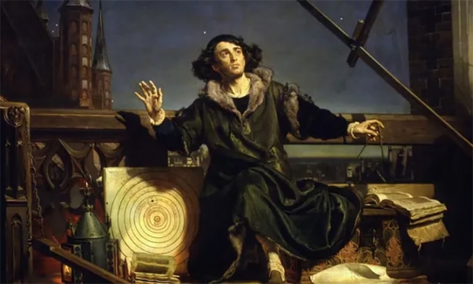 Tranh vẽ nhà thiên văn Nicholas Copernicus. Ảnh: Jan Matejko/Wikimedia