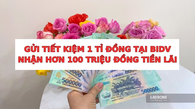 Gửi tiết kiệm 1 tỉ đồng 24 tháng tại BIDV nhận lãi suất tới 106 triệu đồng