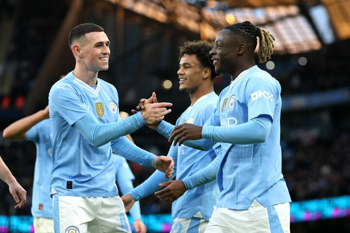 Foden lập cú đúp cho Man City. (Ảnh: Getty)