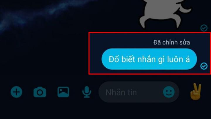 Tin nhắn sau khi chỉnh sửa.