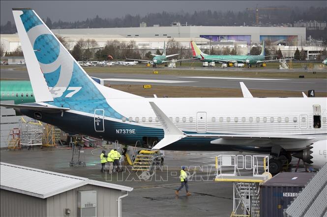 Máy bay 737 MAX 9 tại nhà máy của Boeing ở Renton, Washington, Mỹ. (Ảnh: TTXVN)