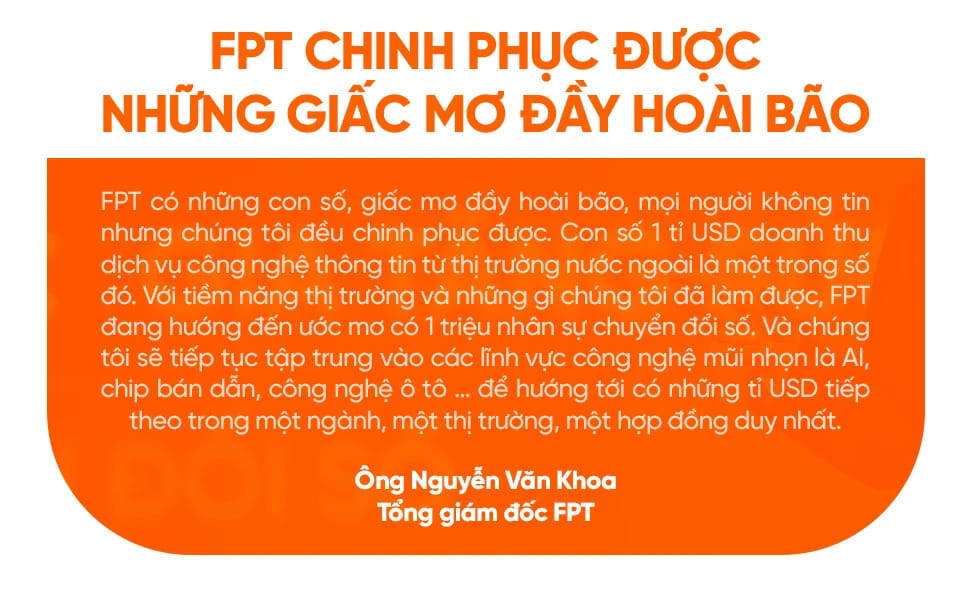 FPT chinh phục được những giấc mơ đầy hoài bão