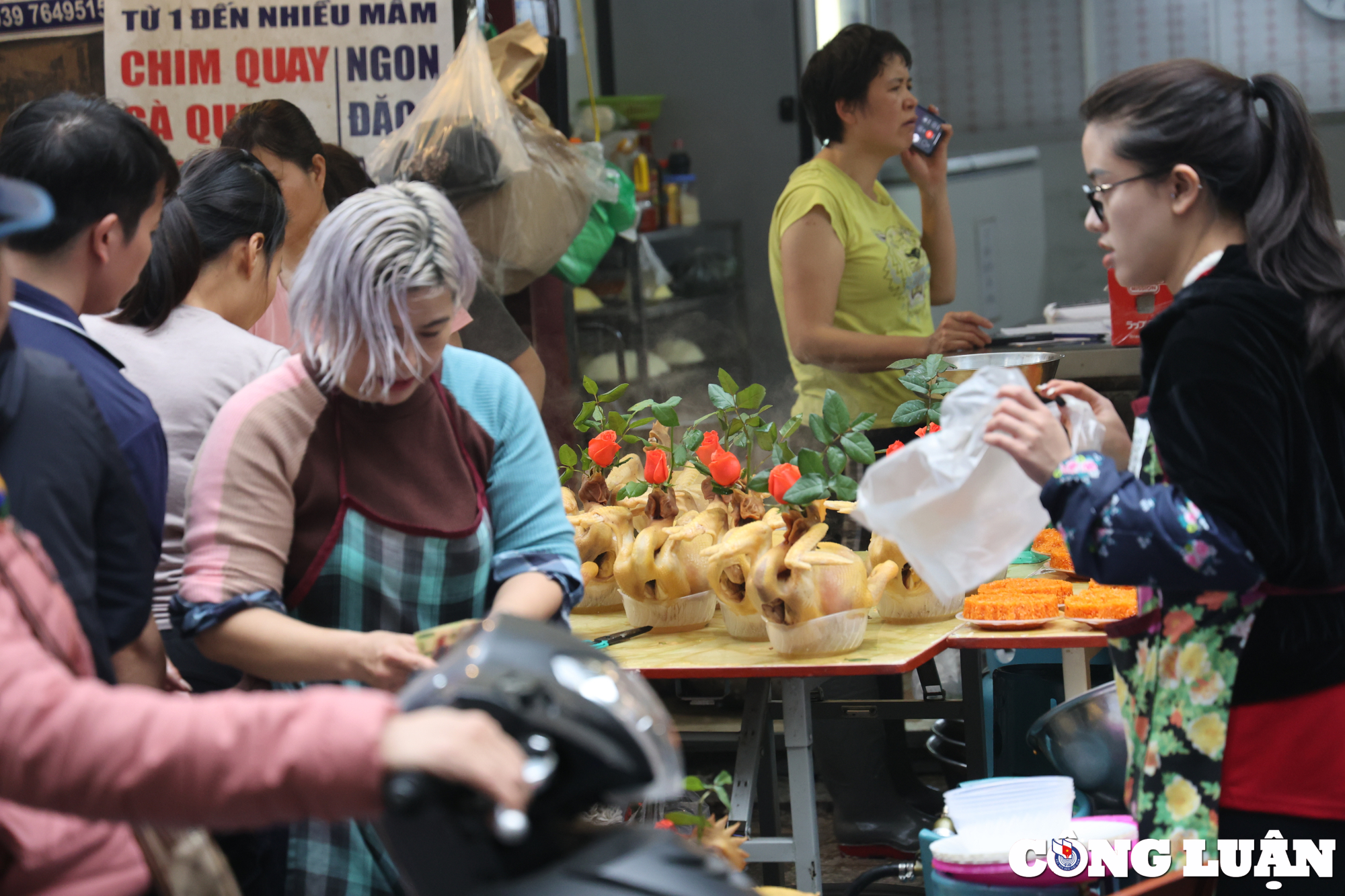 ga ngam hoa hong hut khach tai cho nha giau ha noi hinh 5