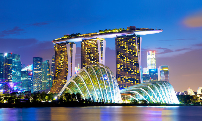 Marina Bay Sands ở Singapore. Ảnh: SGN