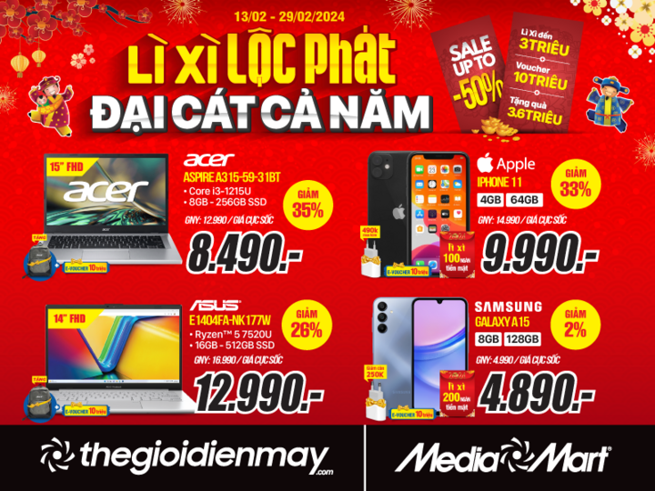 MediaMart lì xì và tặng voucher cho khách hàng mua sắm hàng điện máy đầu năm - 5