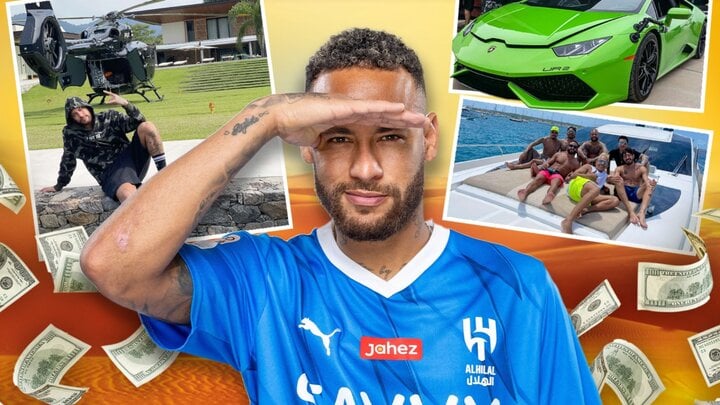 Neymar (Brazil, Al Hilal): Trong năm 2023, Neymar kiếm được 80 triệu USD từ các hợp đồng với PSG và Al Hilal, kèm theo khoảng 42 triệu USD từ các thương vụ tài trợ, quảng cáo. Cầu thủ người Brazil đang nghỉ thi đấu dài hạn vì chấn thương nặng.