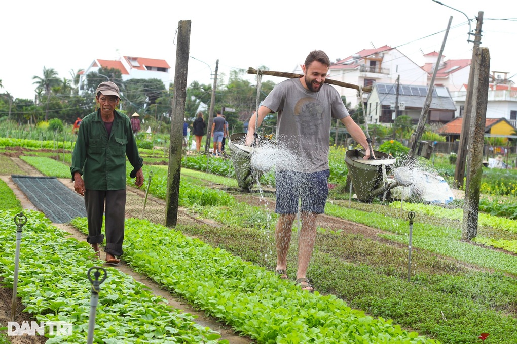 Khách Tây trải nghiệm tưới nước, trồng cây ở làng rau hơn 500 tuổi - 4