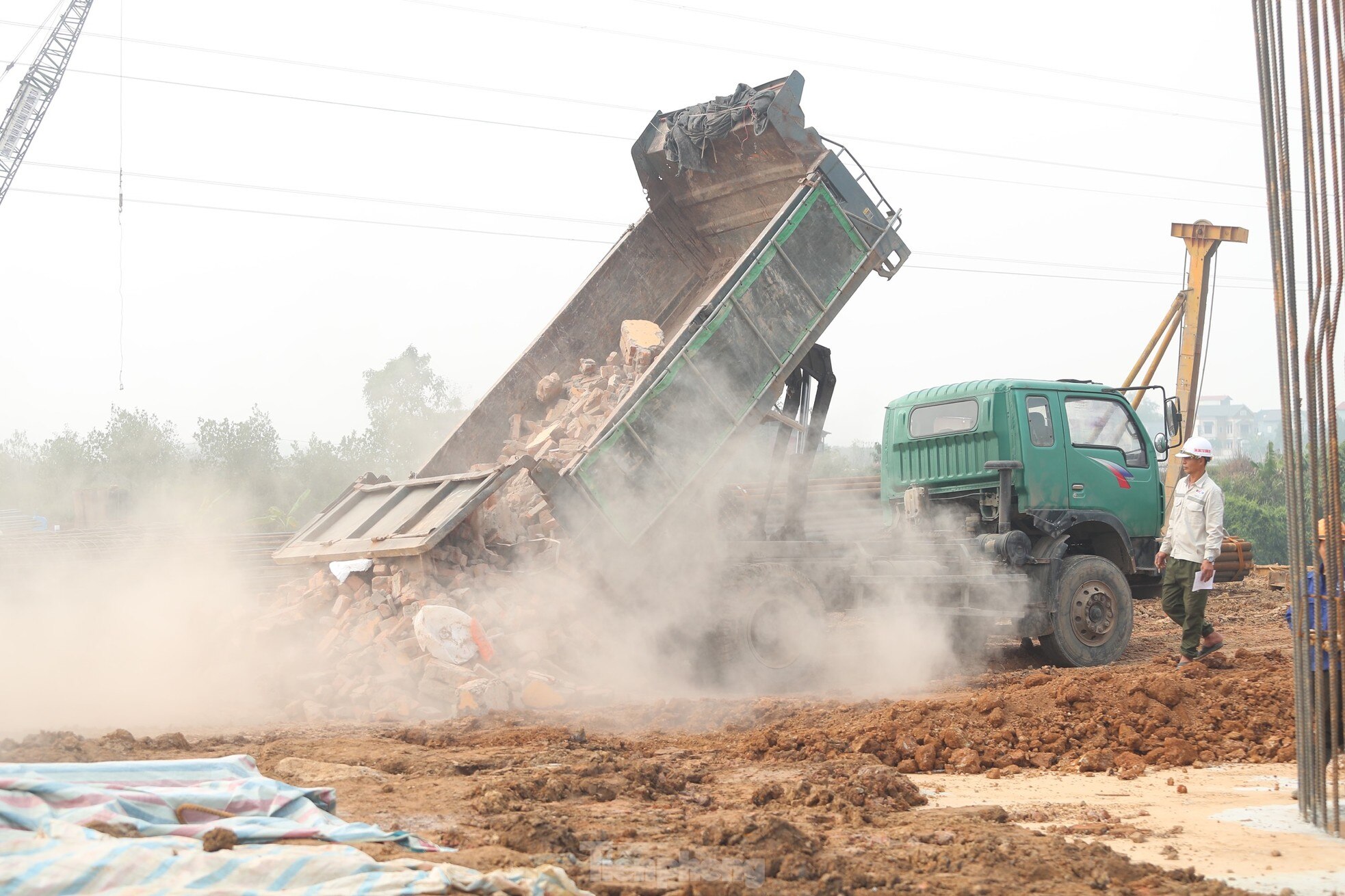 Hối hả thi công dự án Vành đai 4 – Vùng Thủ đô dịp Tết ảnh 11