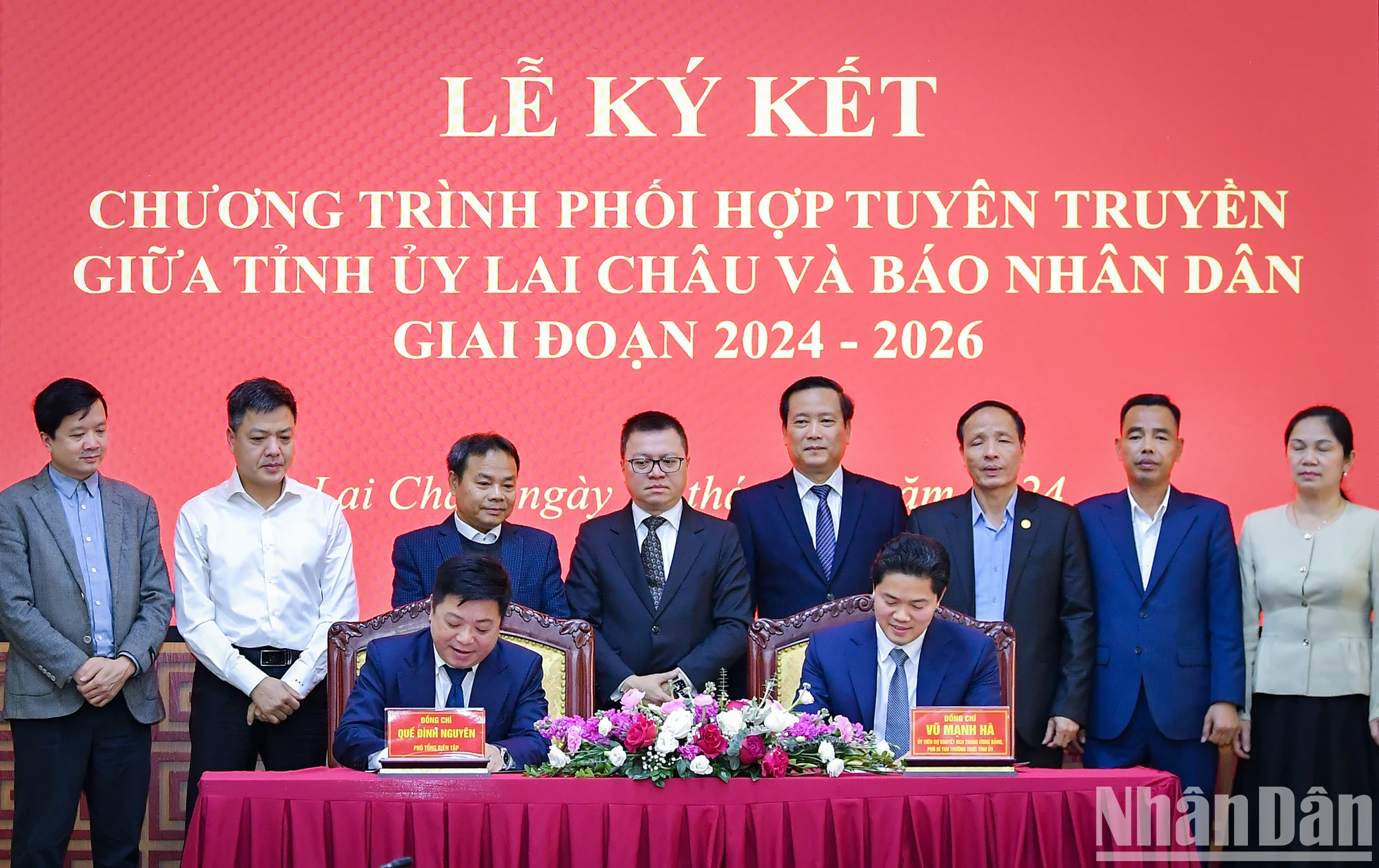 bao nhan dan va tinh uy lai chau ky ket chuong trinh phoi hop tuyen truyen hinh 2