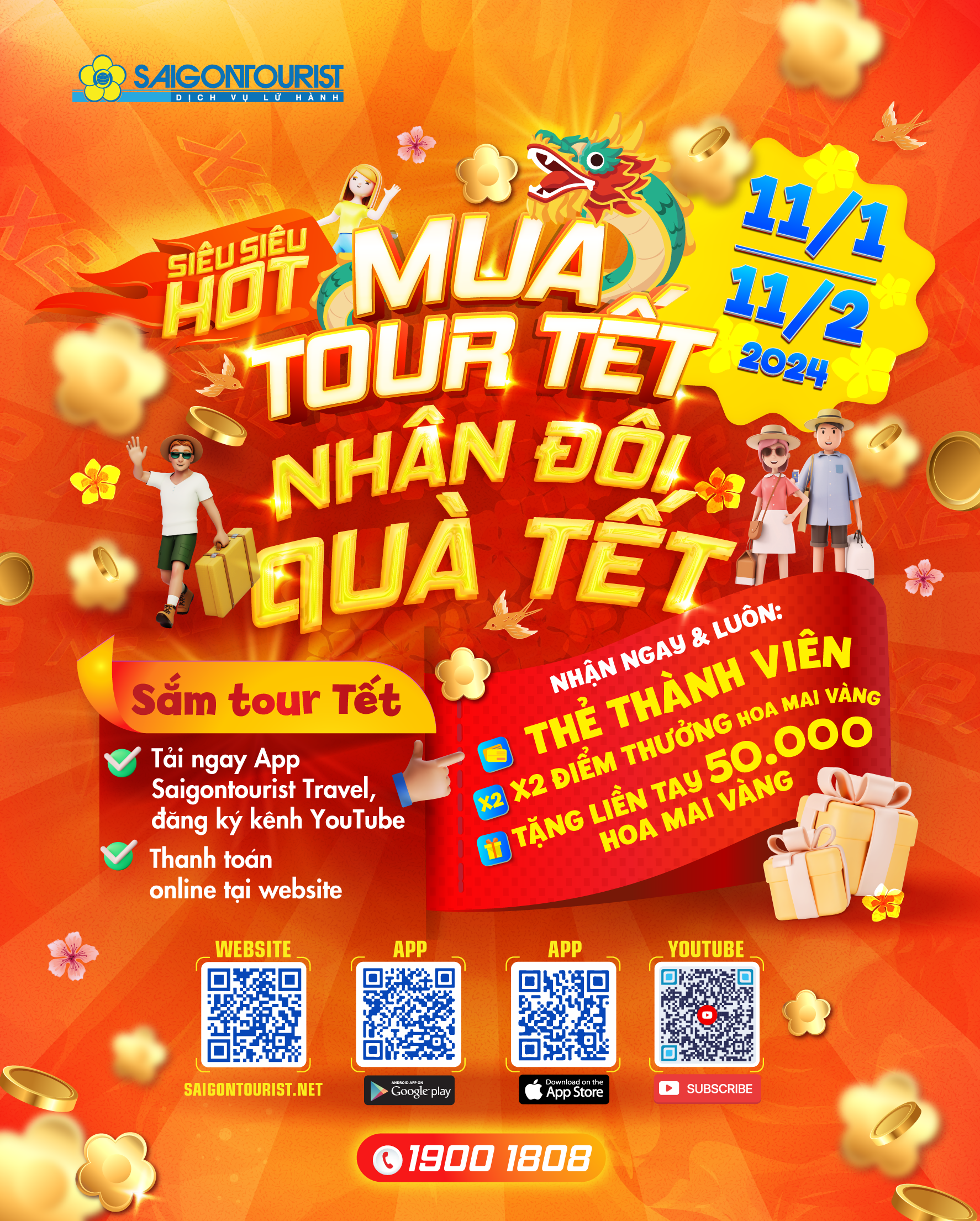 Mua tour Tết, nhân đôi quà Tết - Ảnh 1.