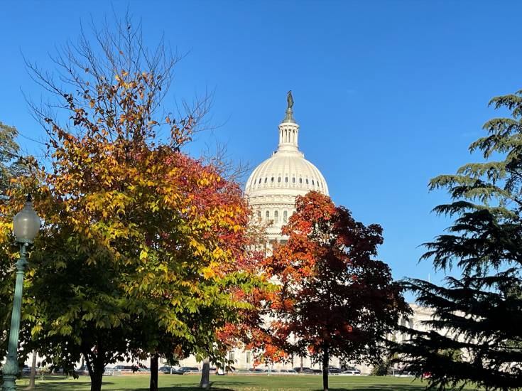 Trụ sở Quốc hội Mỹ trên Đồi Capitol. 