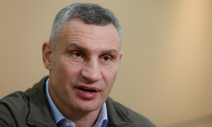 Thị trưởng Klitschko trong một cuộc phỏng vấn tại Kiev hồi tháng 12/2022. Ảnh: Reuters