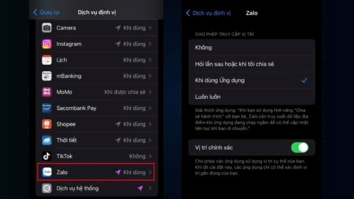 Nguyên nhân và cách khắc phục Zalo không tìm quanh đây được trên iPhone - 3