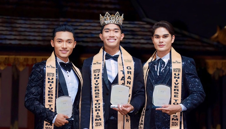 From left: 2nd runner-up Chitrakanan Singh Thoudam (India), male king (Taiwan) and 1st runner-up Larz Kent Dawson (Philippines) - Photo: Missosology